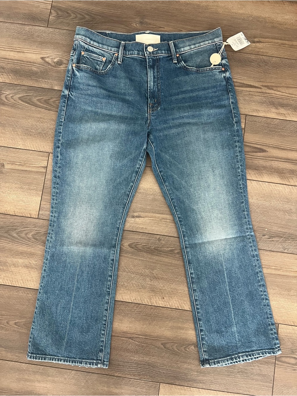 NWT MOTHER Lil Insider High Rise Crop Jeans in Get Two Birds Stoned 31P